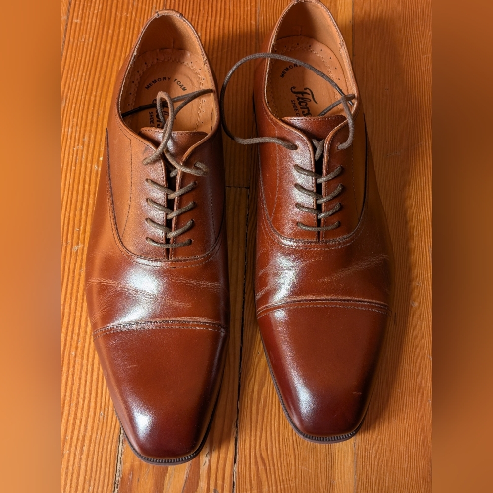 Florsheim Corbetta Cap-Toe Oxford Dress Shoes – Brown Leather, Size 11D
